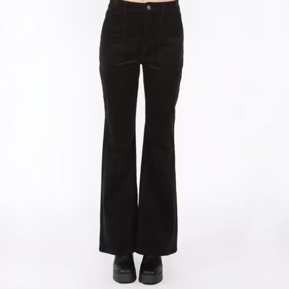 Black Corduroy Hi-Ri Bootcut Sz14 NEW